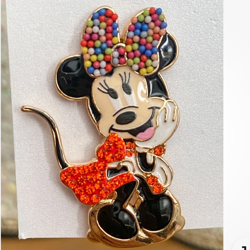 New Disney X Baublebar Fall Minnie Mouse Enamel Dangle Earrings 24$